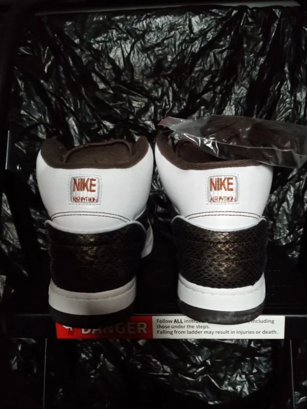 NWT Nike Air Python White Baroque Brown Mens 7 w/Box (READ)